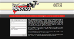 Desktop Screenshot of main-street-motors.com